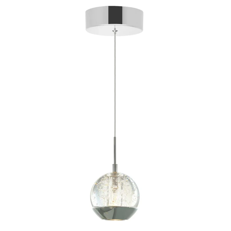 Chrome LED Mini Pendant from the Perrier Collection