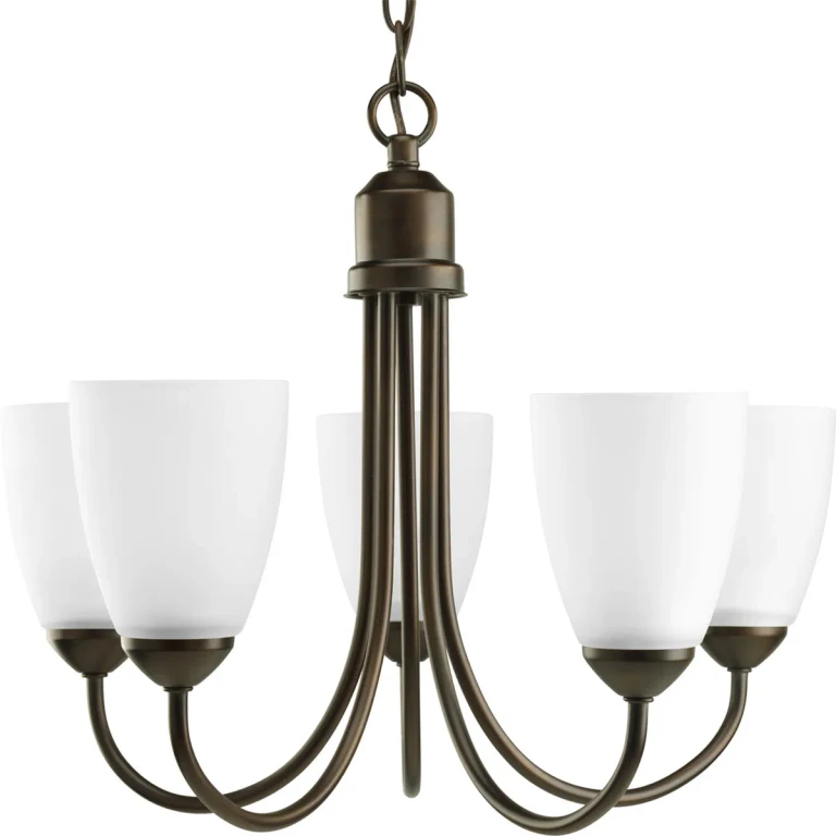 Antique Bronze Five Light Chandelier from the Gather Collection