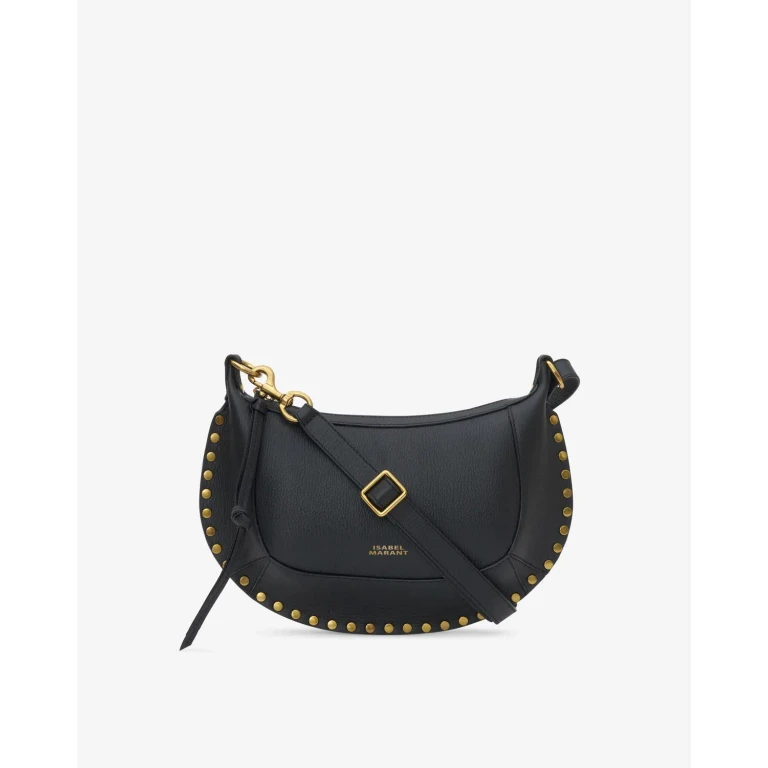 Sac Oskan Moon En Cuir Grainé - Femme - Noir - Isabel Marant