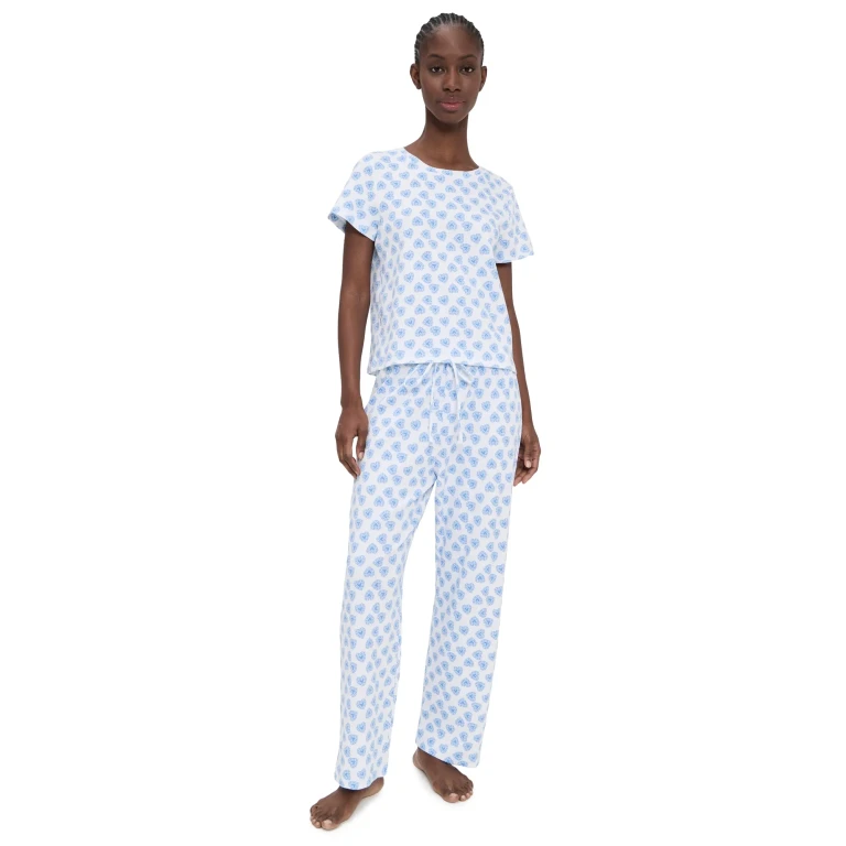 Hill House Home The Kelly Pajama Set Green Trellis S