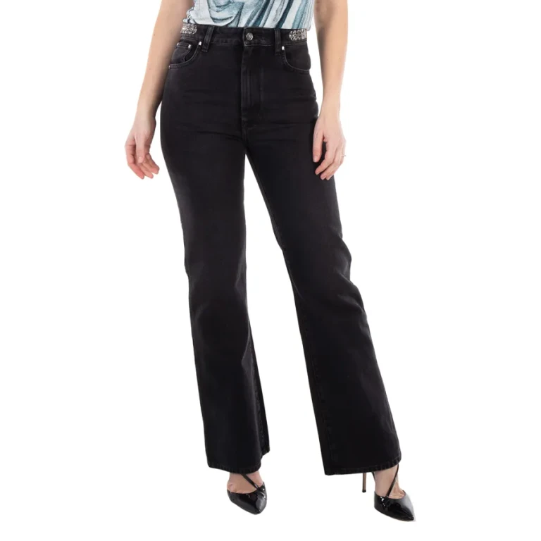 Rabanne Ladies Black 1969 Cotton Straight-Leg Jeans