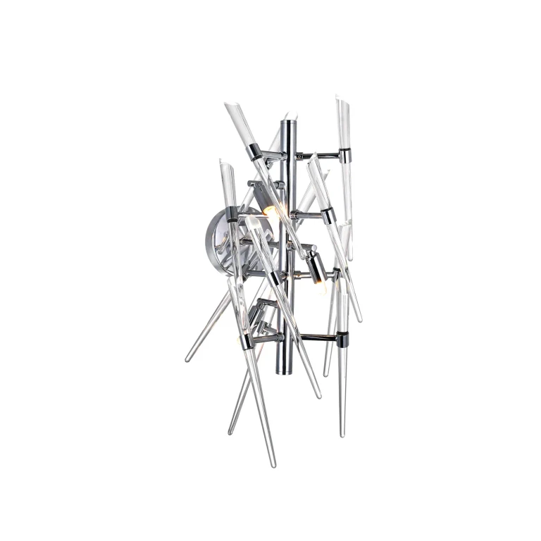 Chrome Three Light Wall Sconce from the Icicle Collection