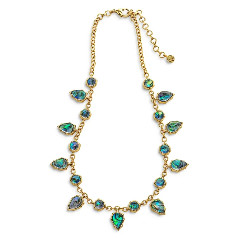 Capucine De Wulf Aurora Abalone Statement Necklace, 16-18.5