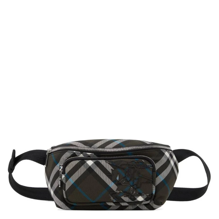 Burberry Small Check Equestrian Knight Belt Bag