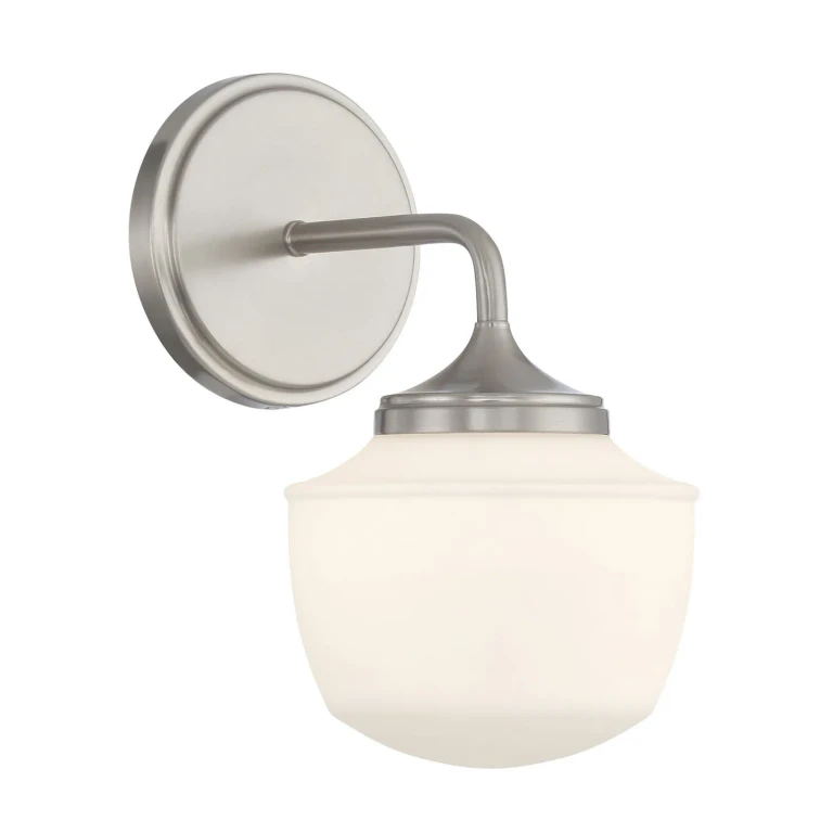 Brushed Nickel One Light Bath Vanity from the Cornwell Collection