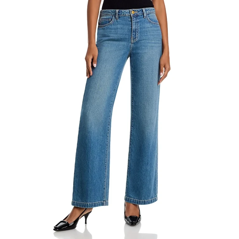 L'Agence Scottie High Rise Wide Leg Jeans in Fargo