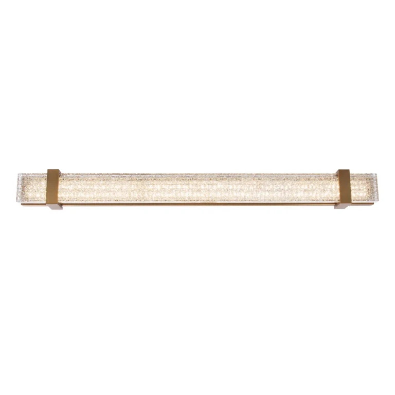 Verandah 1-Light LED Bathroom Vanity Light in Aged Brass
