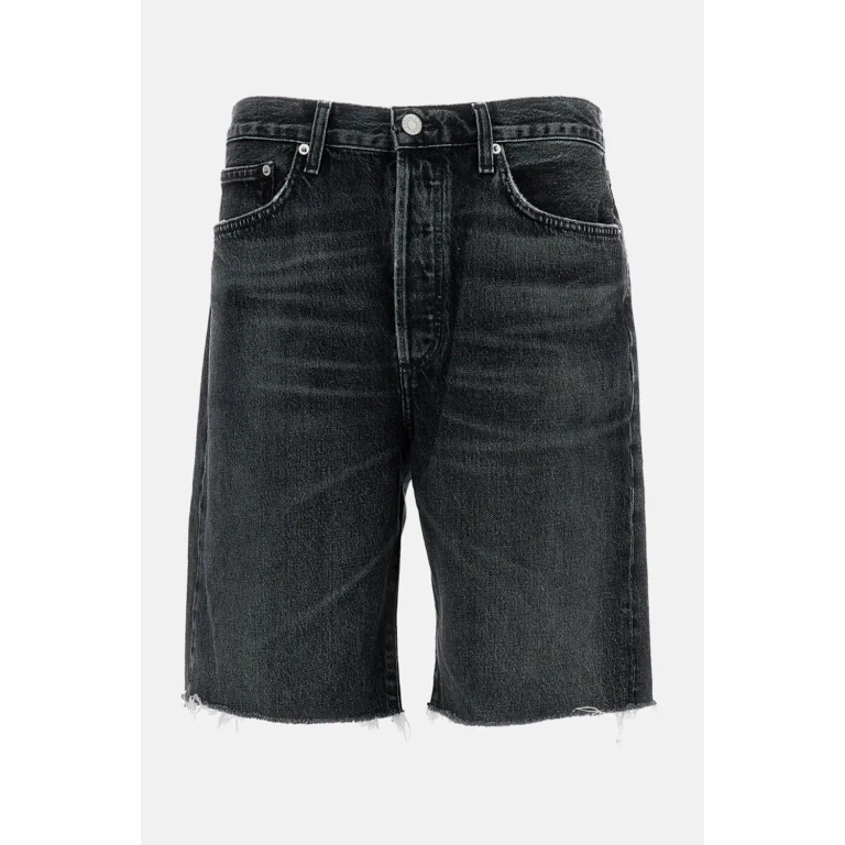 Knee-Length Denim Shorts with Five-Pocket Design (A6761346CLIP)