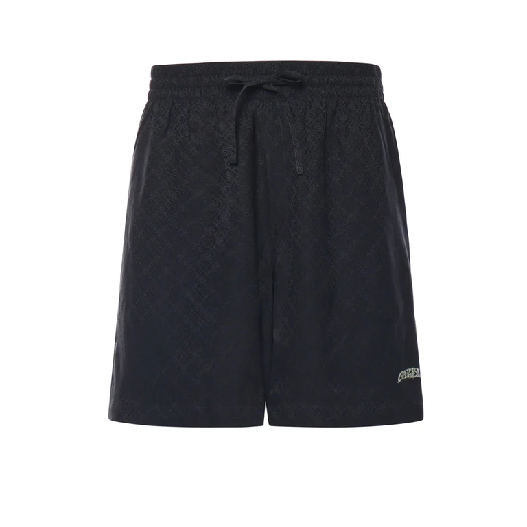 Casablanca Shorts Black Silk - Men