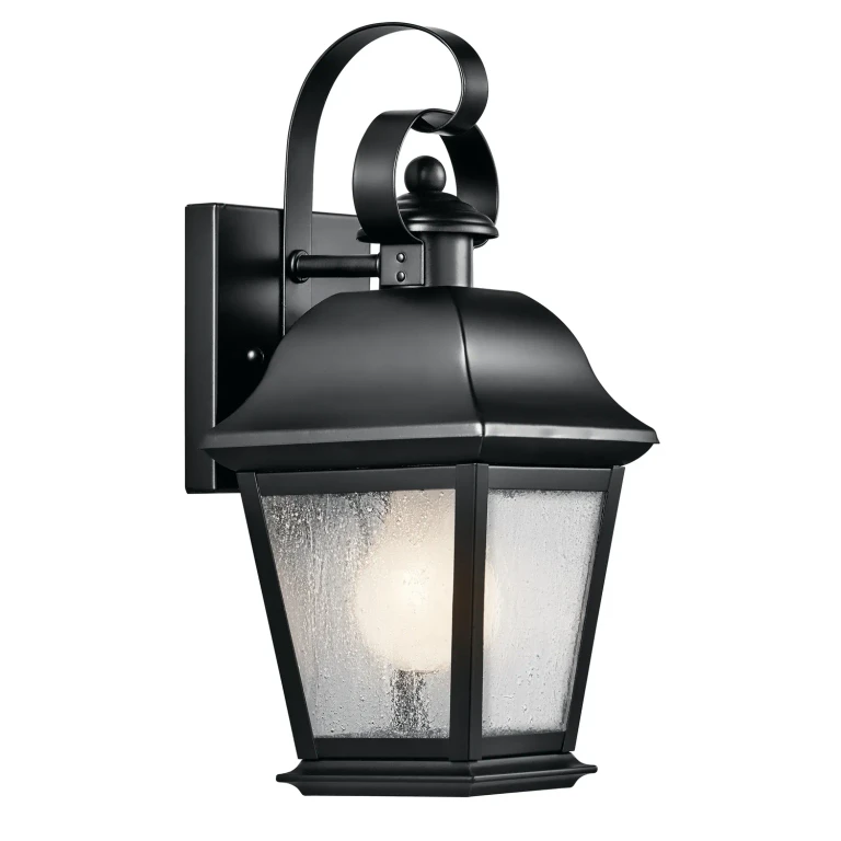 Mount Vernon Small Outdoor Wall Lantern in Painted Black