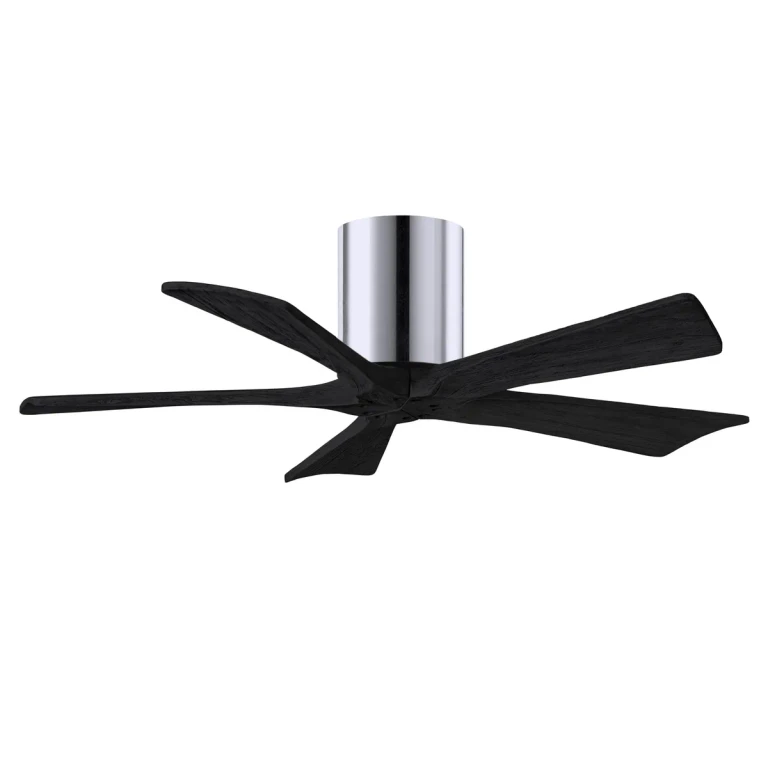 Irene 6-Speed DC 42" Ceiling Fan in Polished Chrome with Matte Black blades