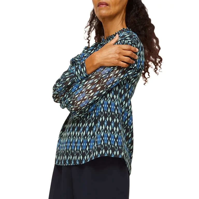 Whistles Diamond Ikat Print Blouse