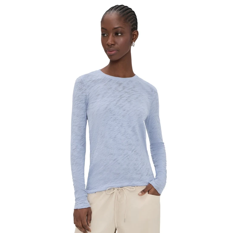 ATM Anthony Thomas Melillo Long Sleeve Tee Cool Water XL