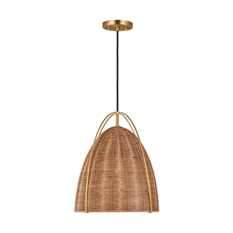 Blonde Rattan Pendant from the Norman Collection
