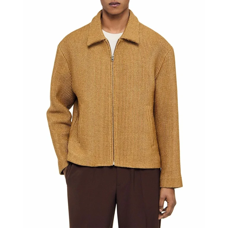 Sandro Woven Raffia Jacket