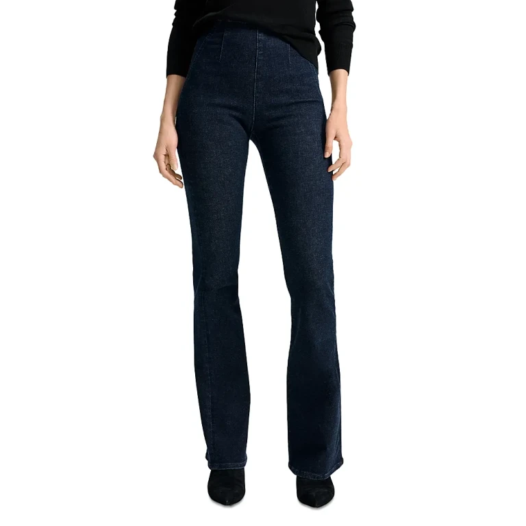 Veronica Beard Beverly Off Duty High Rise Bootcut Jeans in Oxford