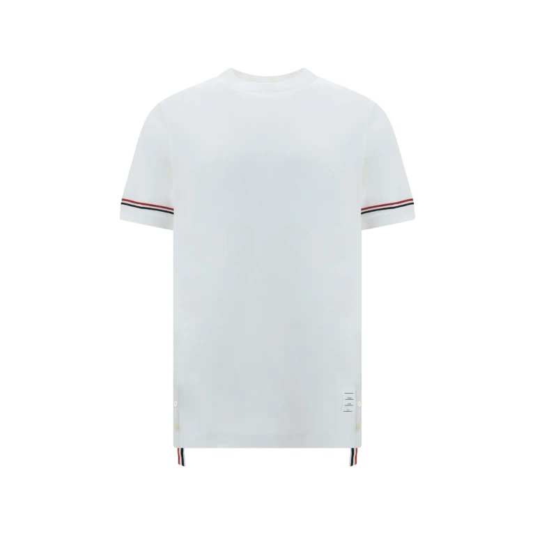 Thom Browne Lightweight Striped Cuff Cotton T-Shirt