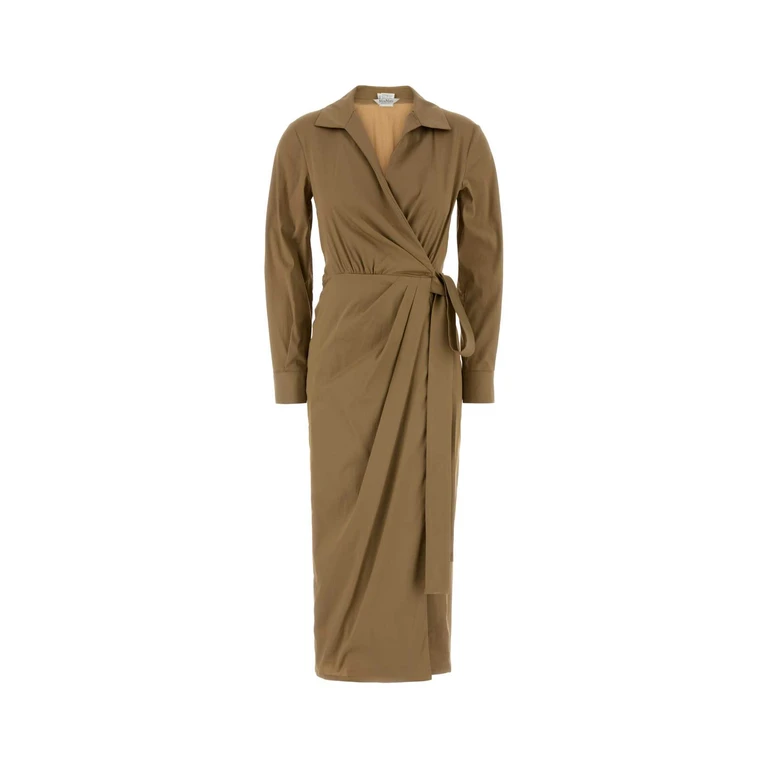 Max Mara Biscuit Stretch Poplin Beta Dress Deserto Abiti - Women