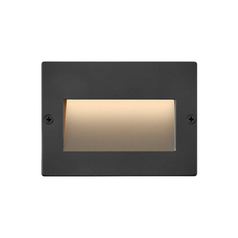 Matte Black Stainless LED Step Light from the Taper Collection