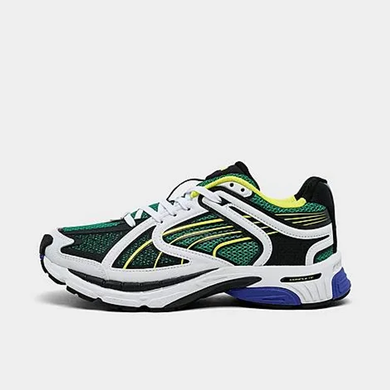 Big Kids Puma SkyJet Casual Shoes in Vibrant Green/White/Black Size: 4.0