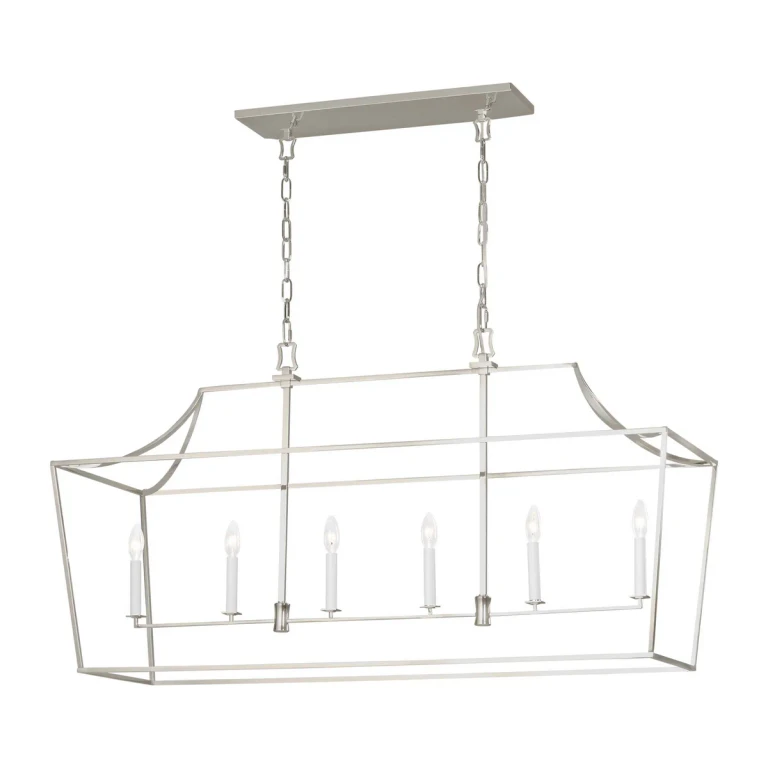 Southold 6-Light Kitchen Island Light in Polished Nickel by Chapman & Myers