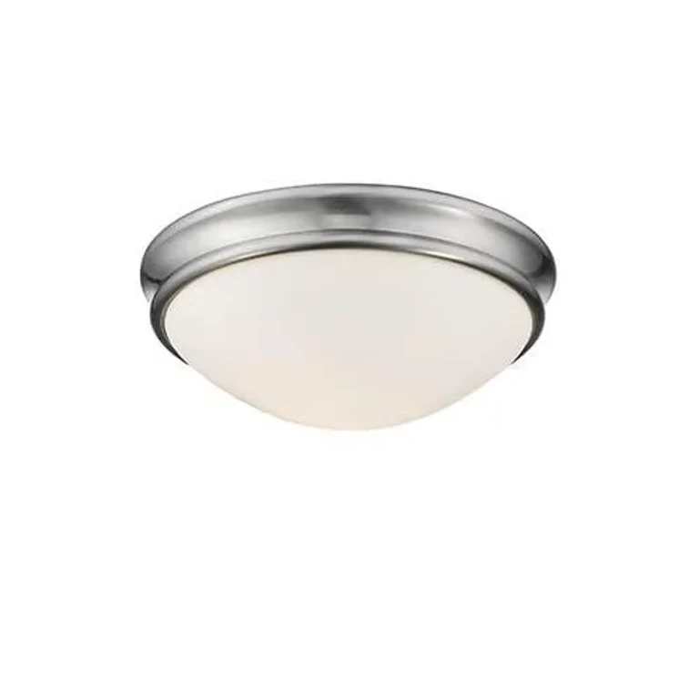 Brushed Nickel Two Light Flushmount