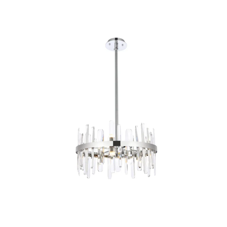 Chrome Ten Light Pendant from the Serena Collection