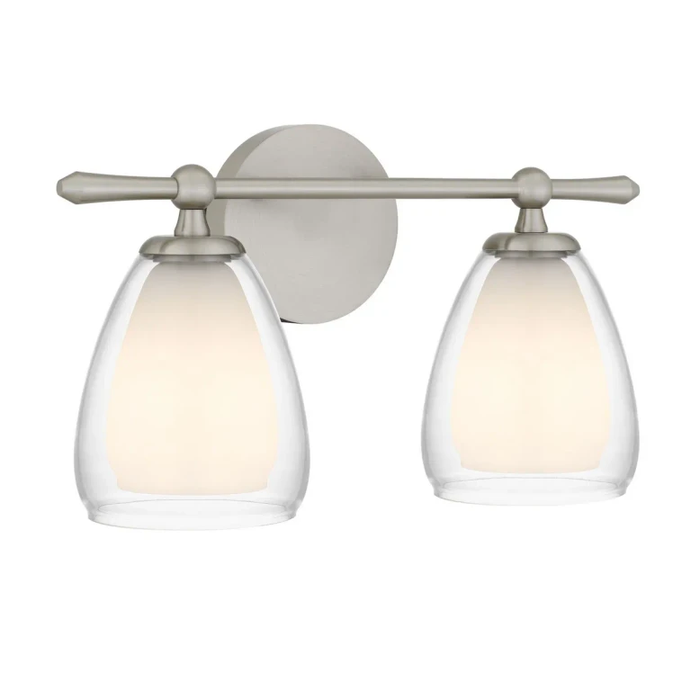 Brushed Nickel Bathroom Vanity Light from the Vivienne Collection