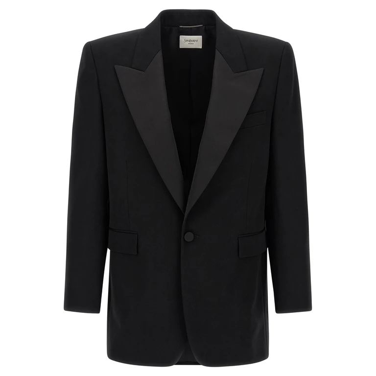Saint Laurent Black Wool Blazer Clothing - Men