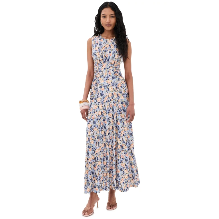 Ulla Johnson Lana Ruched Jersey Dress Orchid L