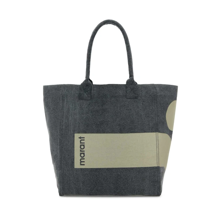 Isabel Marant Melange Grey Cotton Yenky Shopping Bag