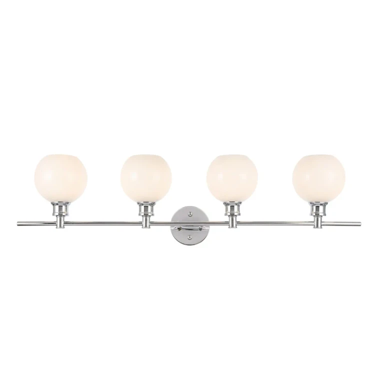 Chrome Four Light Wall Sconce from the Collier Collection