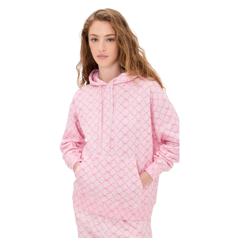 LoveShackFancy Nacova Hoodie Pink Peppermint XL