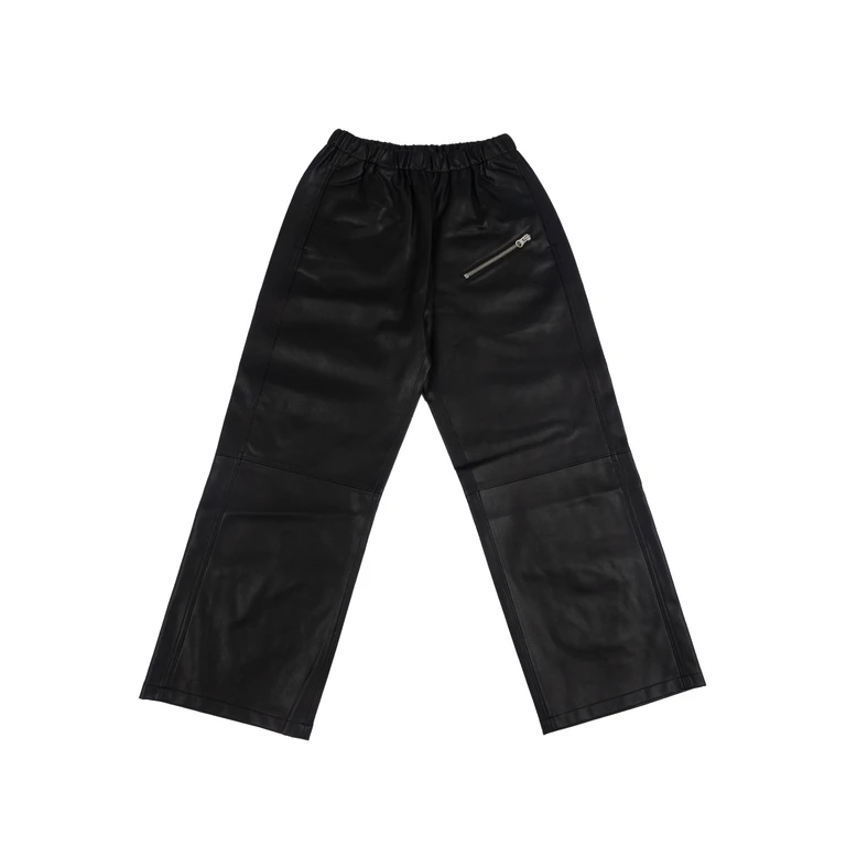 Mm6 Maison Margiela Kids Pants Black Viscose Coating Polyurethane - Kids