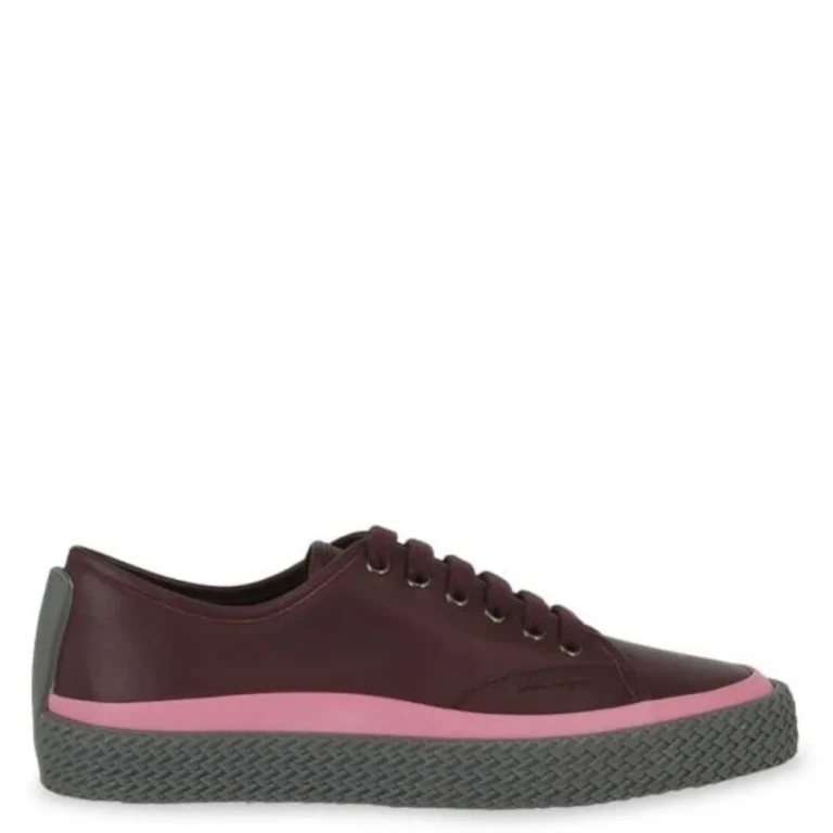 Ferragamo Storm Leather Low-Top Sneakers