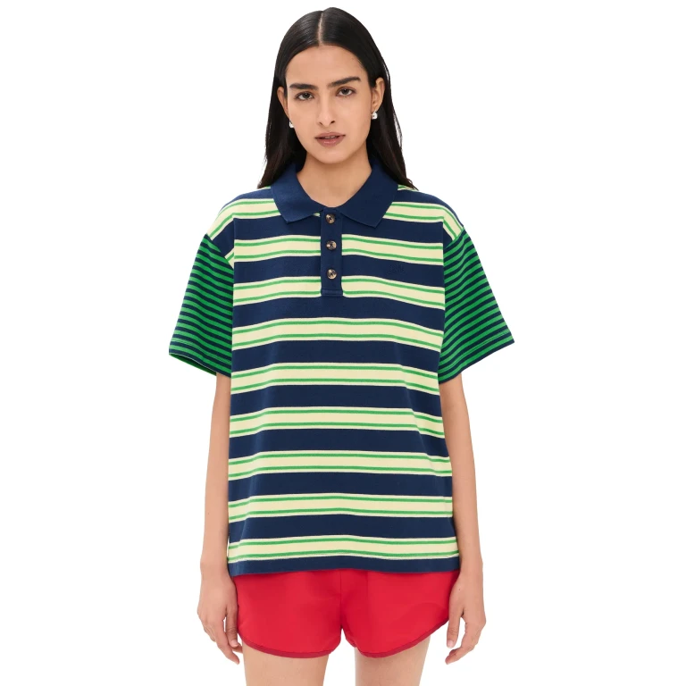 Damson Madder Zia Rugby Mix Stripe Shirt Multi 14