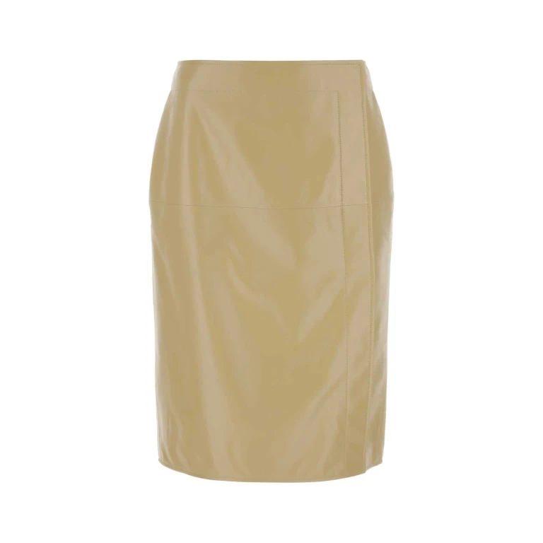 Bottega Veneta Beige Leather Skirt
