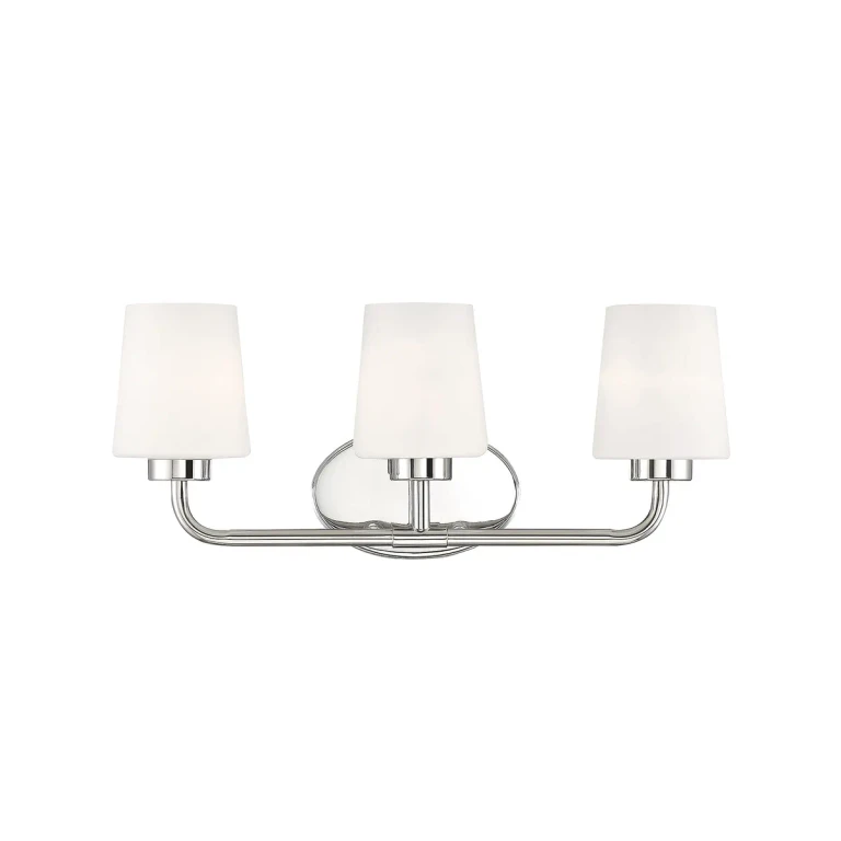 Savoy House Capra 3-Light Bathroom Vanity Light in Polished Nickel - 8-4090-3-109