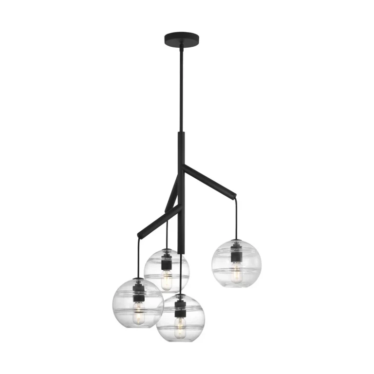 Nightshade Black Four Light Chandelier from the Sedona Collection