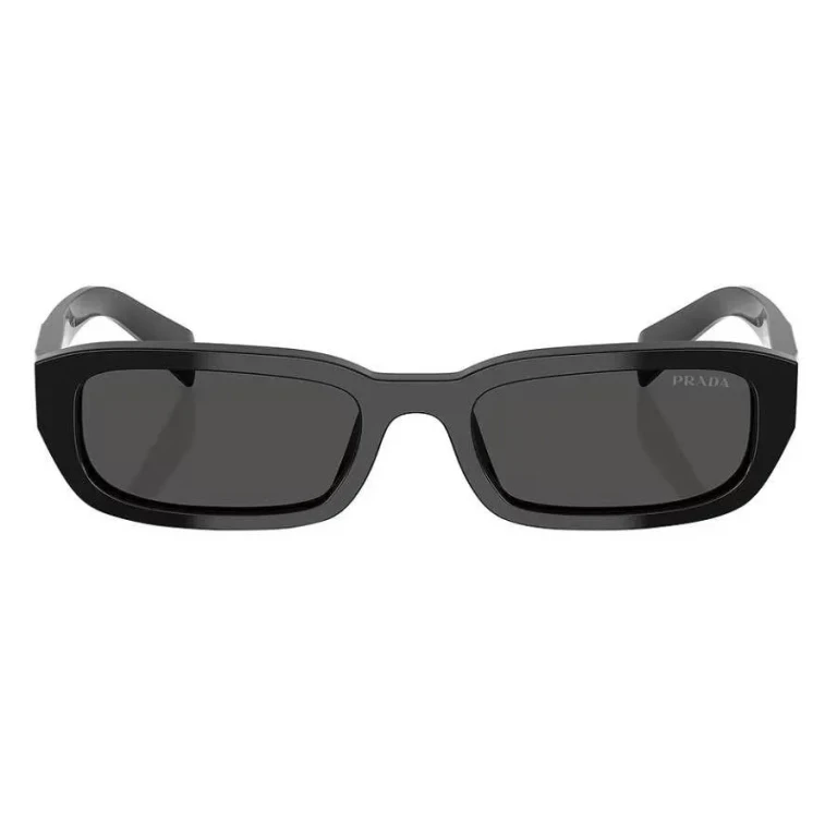 Prada Dark Grey Rectangular Ladies Sunglasses PR B06S 16K08Z 53