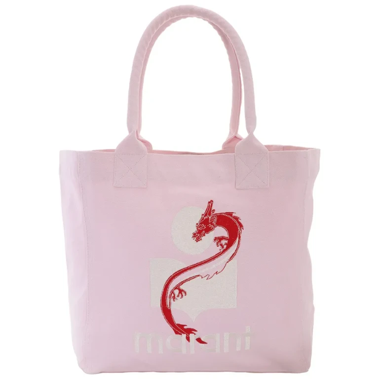 Isabel Marant Ladies Pink Yenky Logo-Embroidered Small Tote Bag