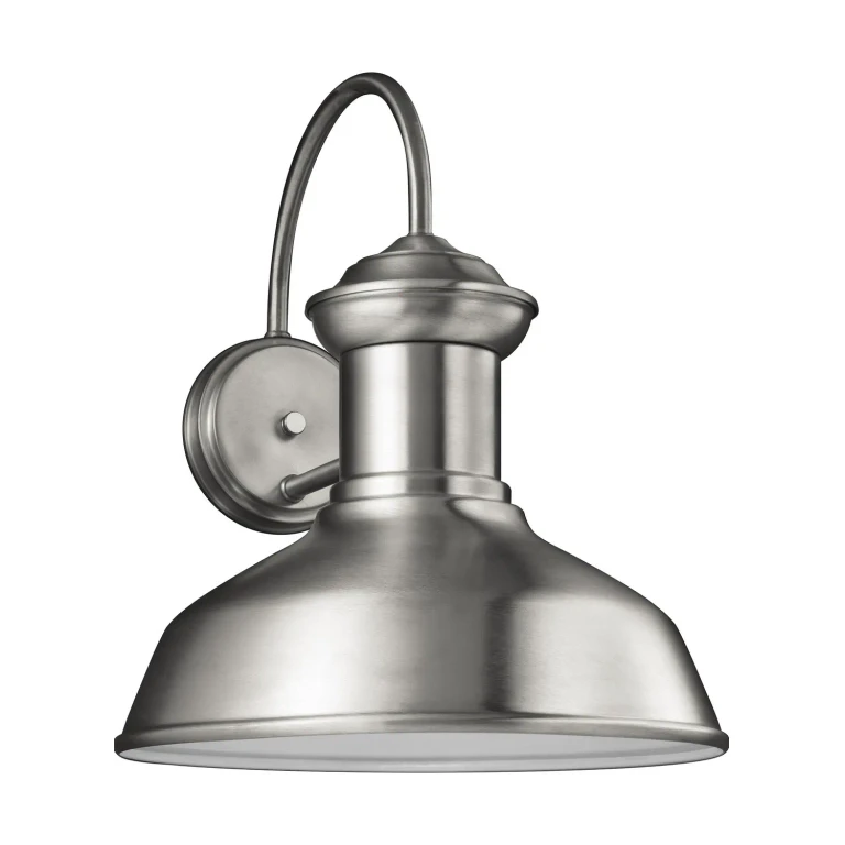 Satin Aluminum Outdoor Wall Lantern from the Fredricksburg Collection
