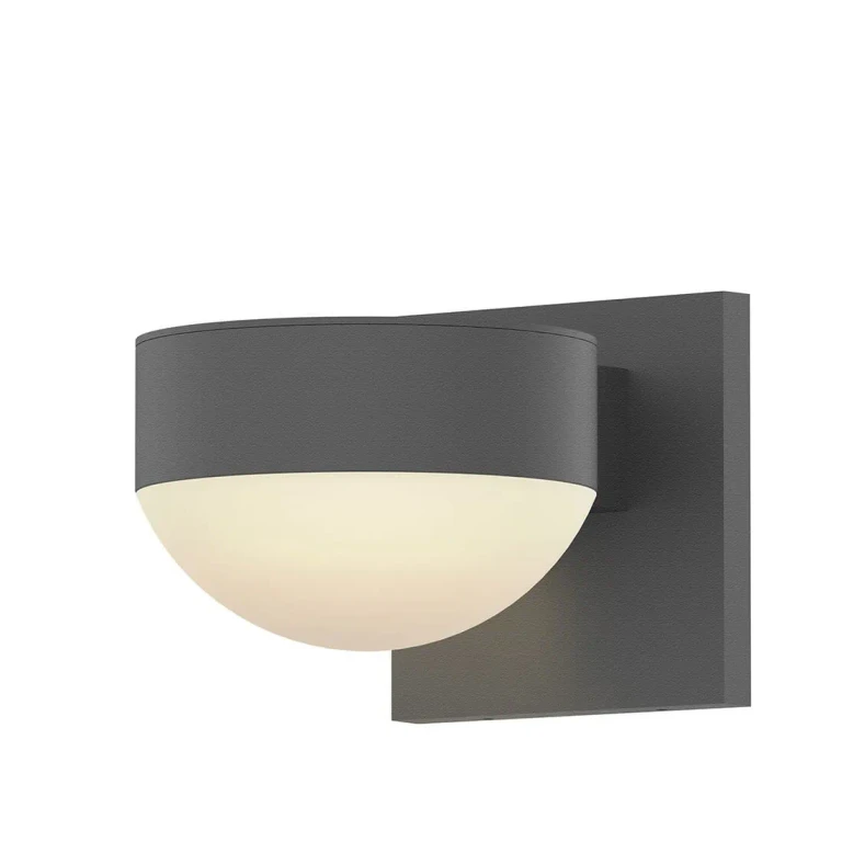Textured Gray LED Wall Sconce from the REALS Collection