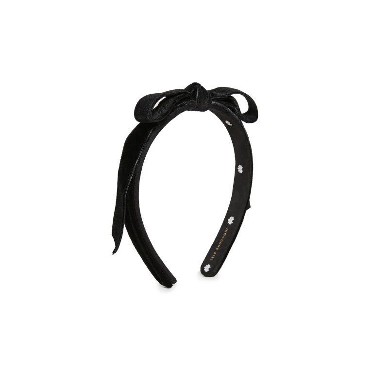 Lele Sadoughi Bardot Velvet Ribbon Slim Headband Jet One Size