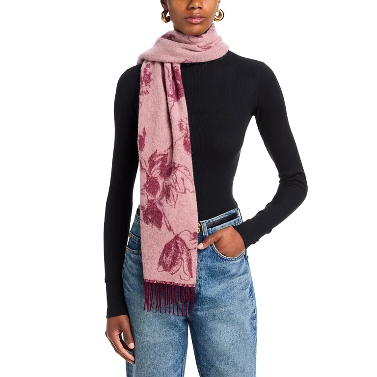 Woven Floral Scarf - Exclusive