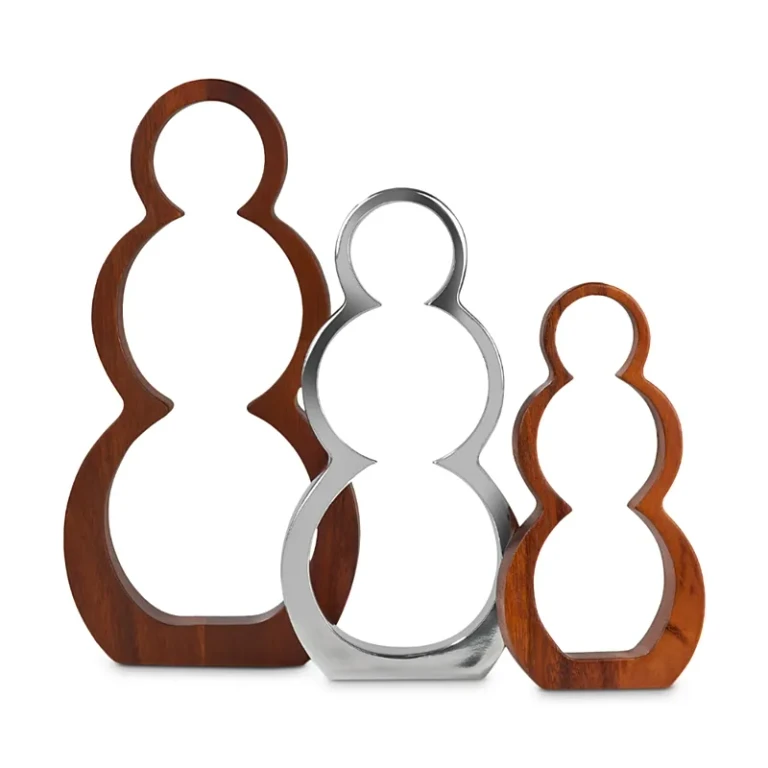 Nambe Snowman Silhouettes, Set of 3