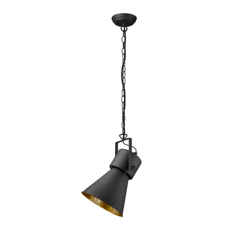 Matte Black One Light Pendant from the Crew Collection