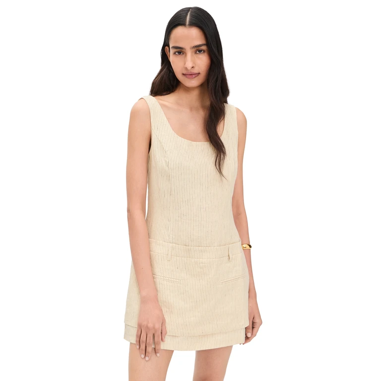 MAUDE CLUB Jade Dress Sand S