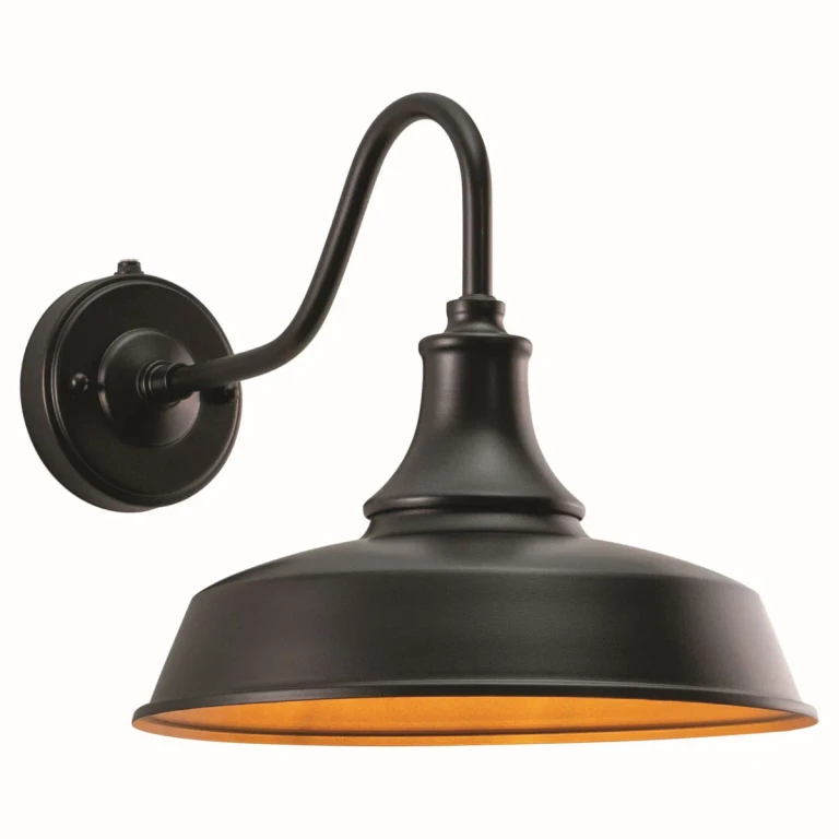 Dark Bronze and Light Gold One Light Outdoor Wall Mount from the Dorado Collection