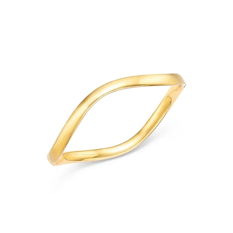 Polished Tube Bangle Bracelet in 14K Yellow Gold